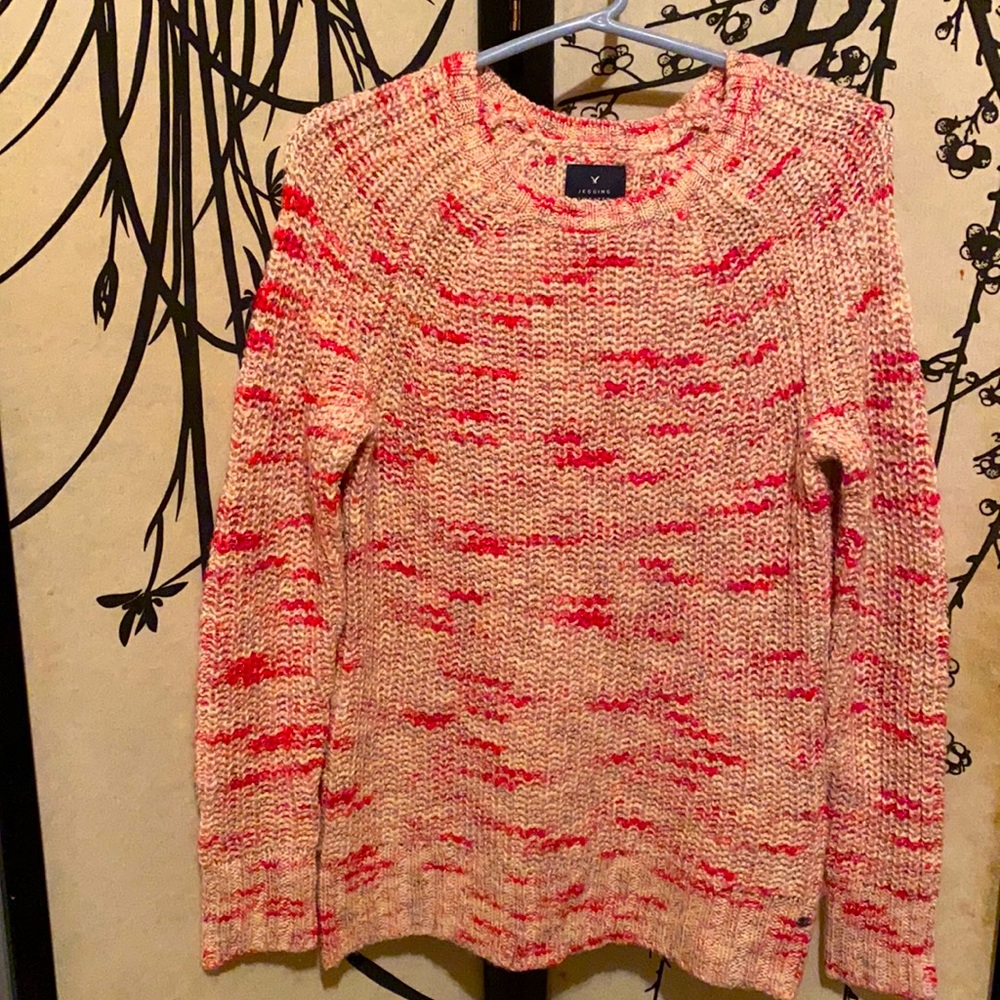 American Eagle Outfitters Space Dye Oversized Jegging  Knitted Pullover Sweater